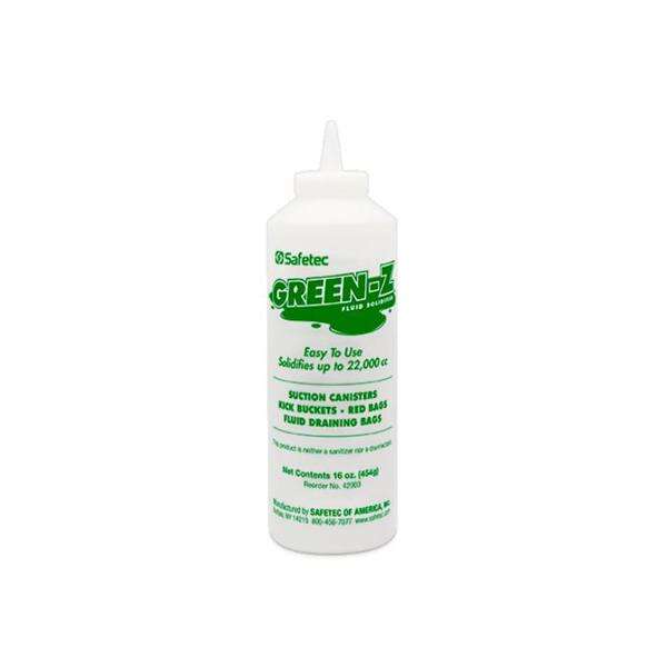 Solidifier Spill Green-Z <22000cc 16oz White/Green 12/Case